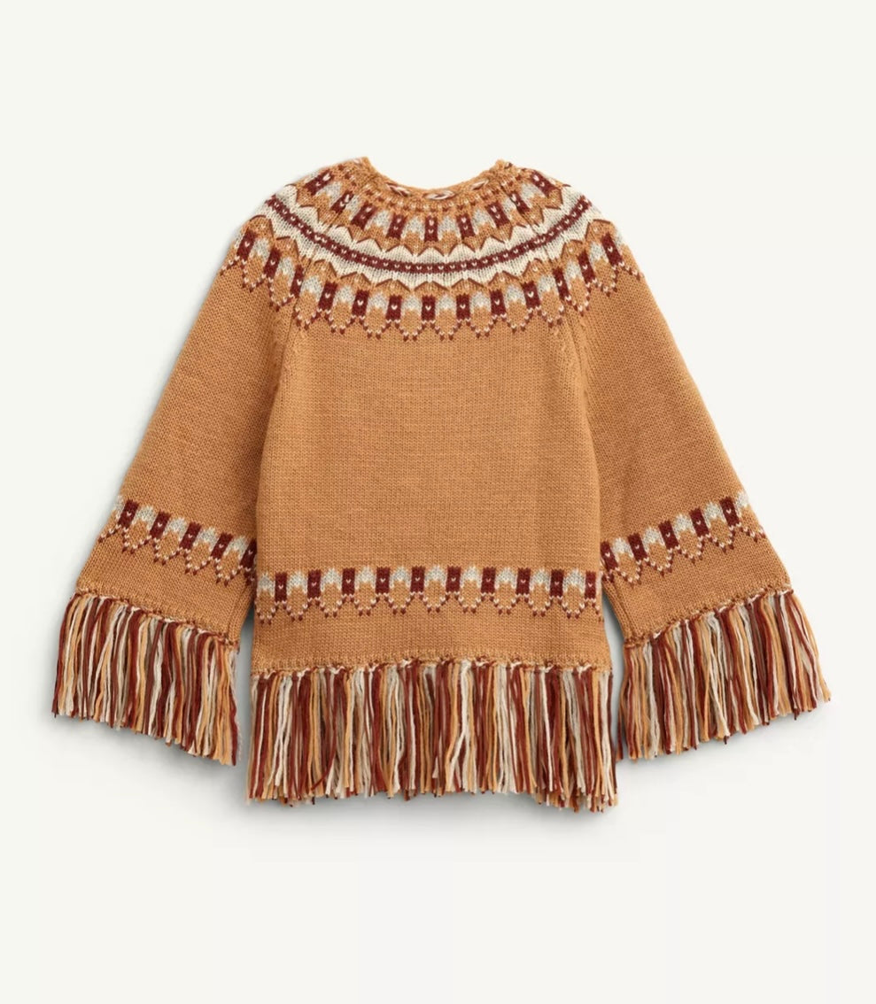 Poncho en maille 100% laine Zara taille M (édition limitée)