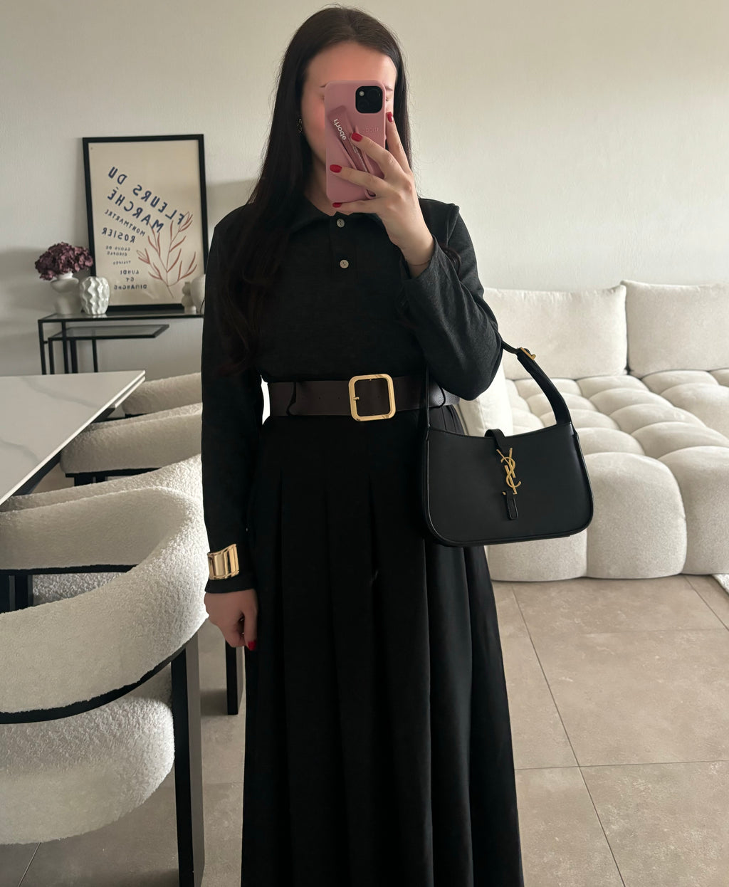 Robe avec ceinture taille unique