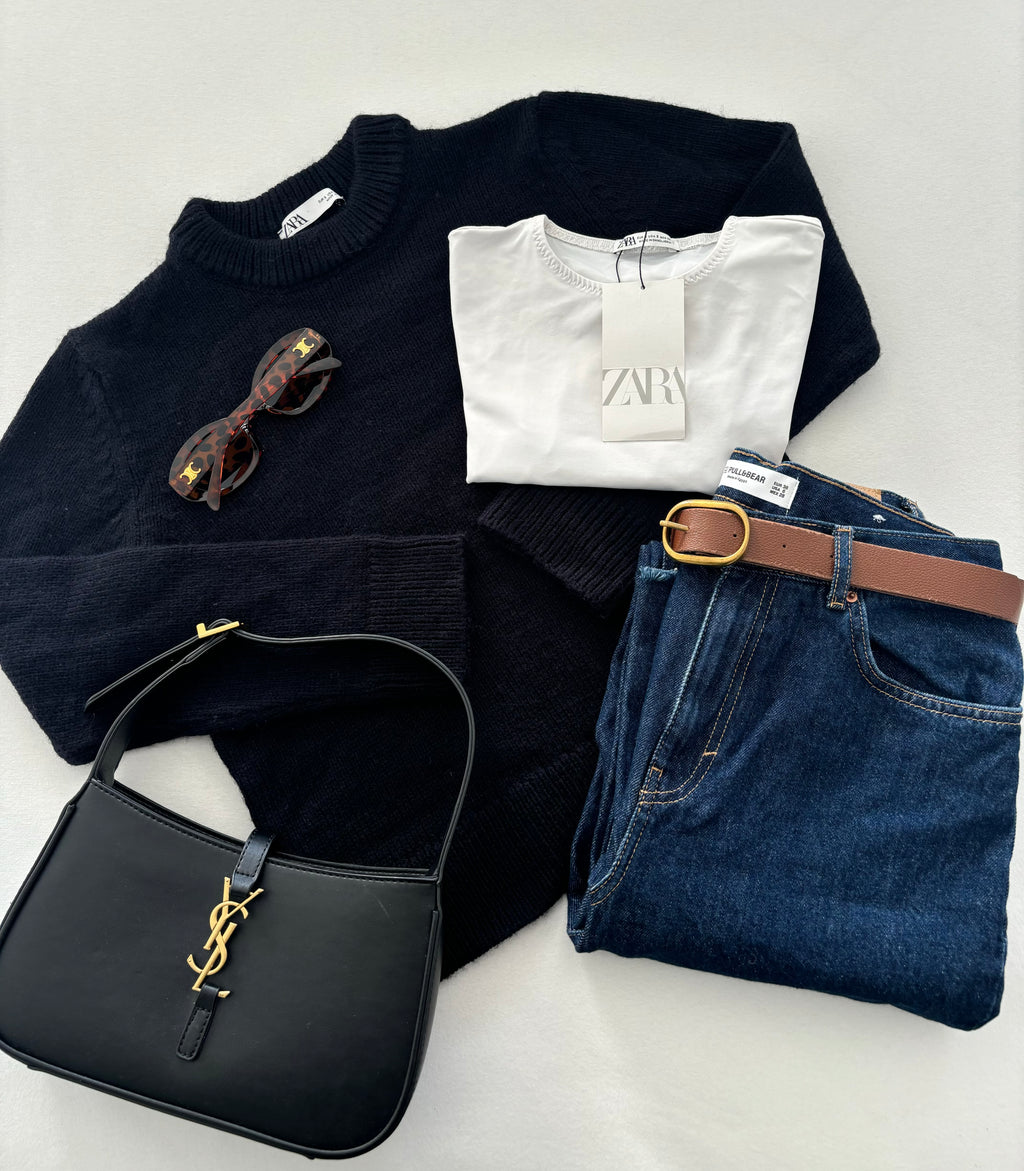 Pull ZARA bleu foncé taille S