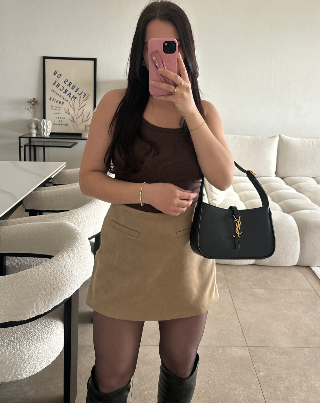 Jupe en daim taille M/L