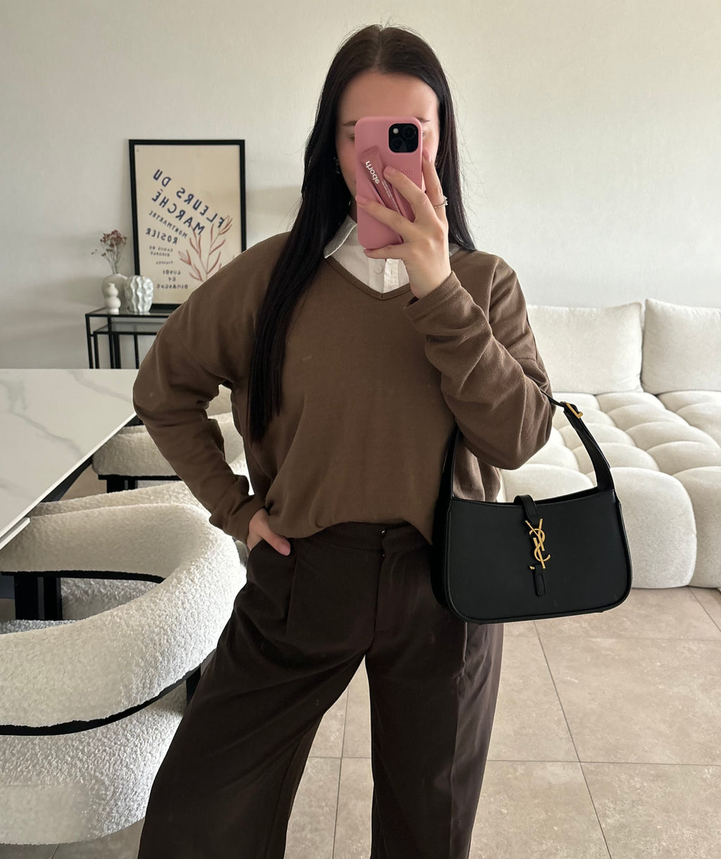 Pull brun taille M/L