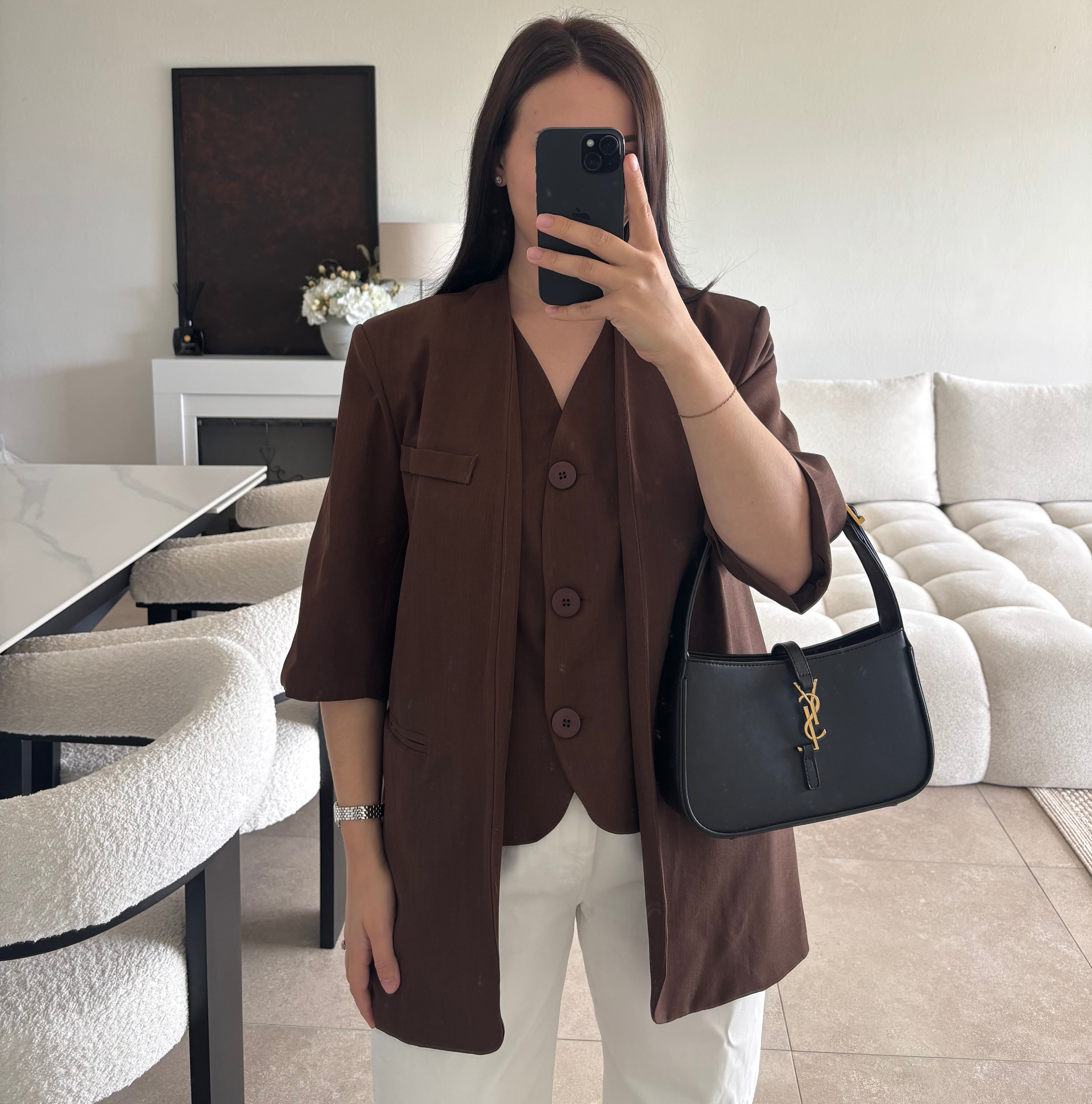 Blazer avec gilet intégré taille unique