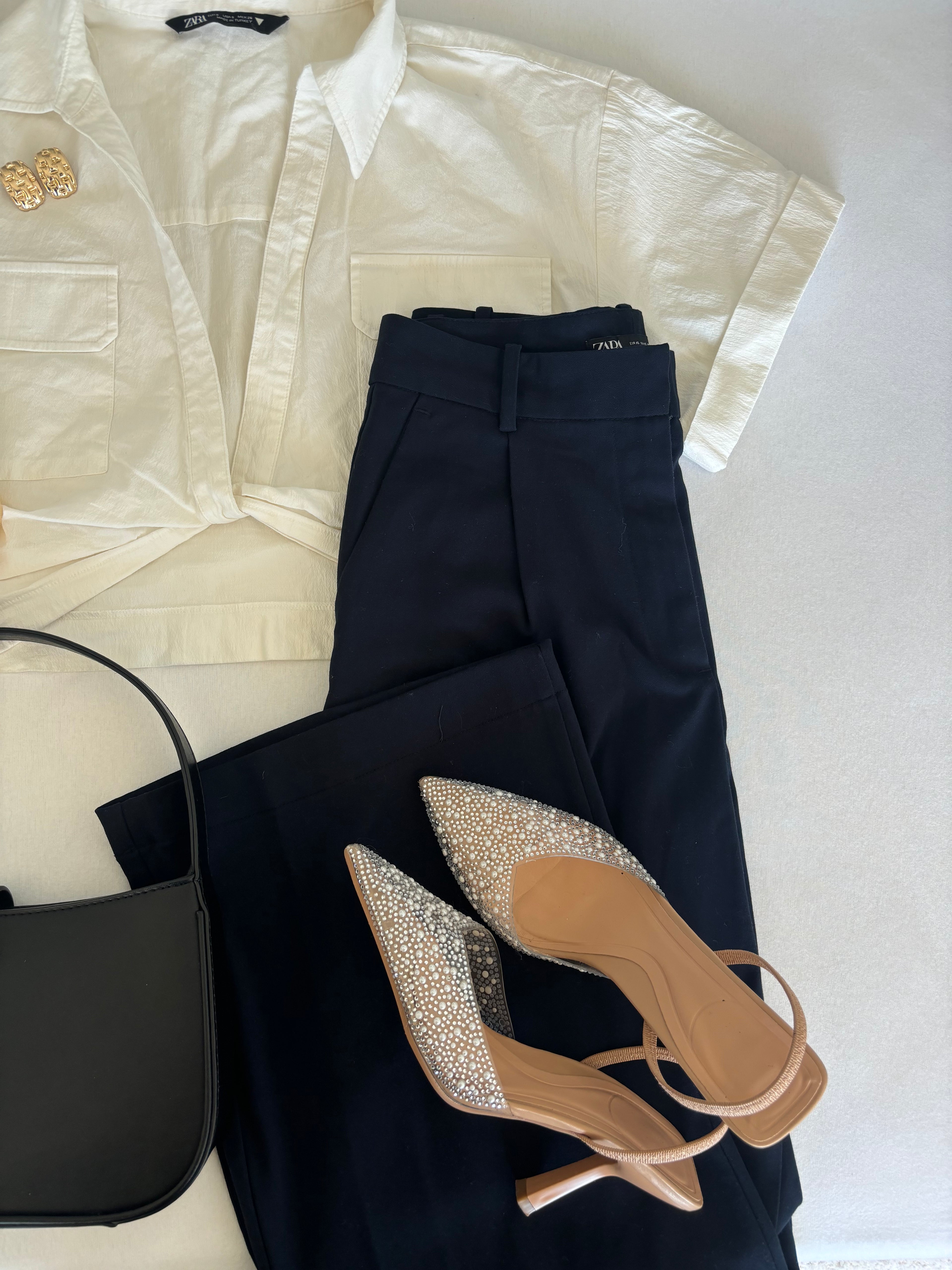 Pantalon bleu foncé Zara taille XS
