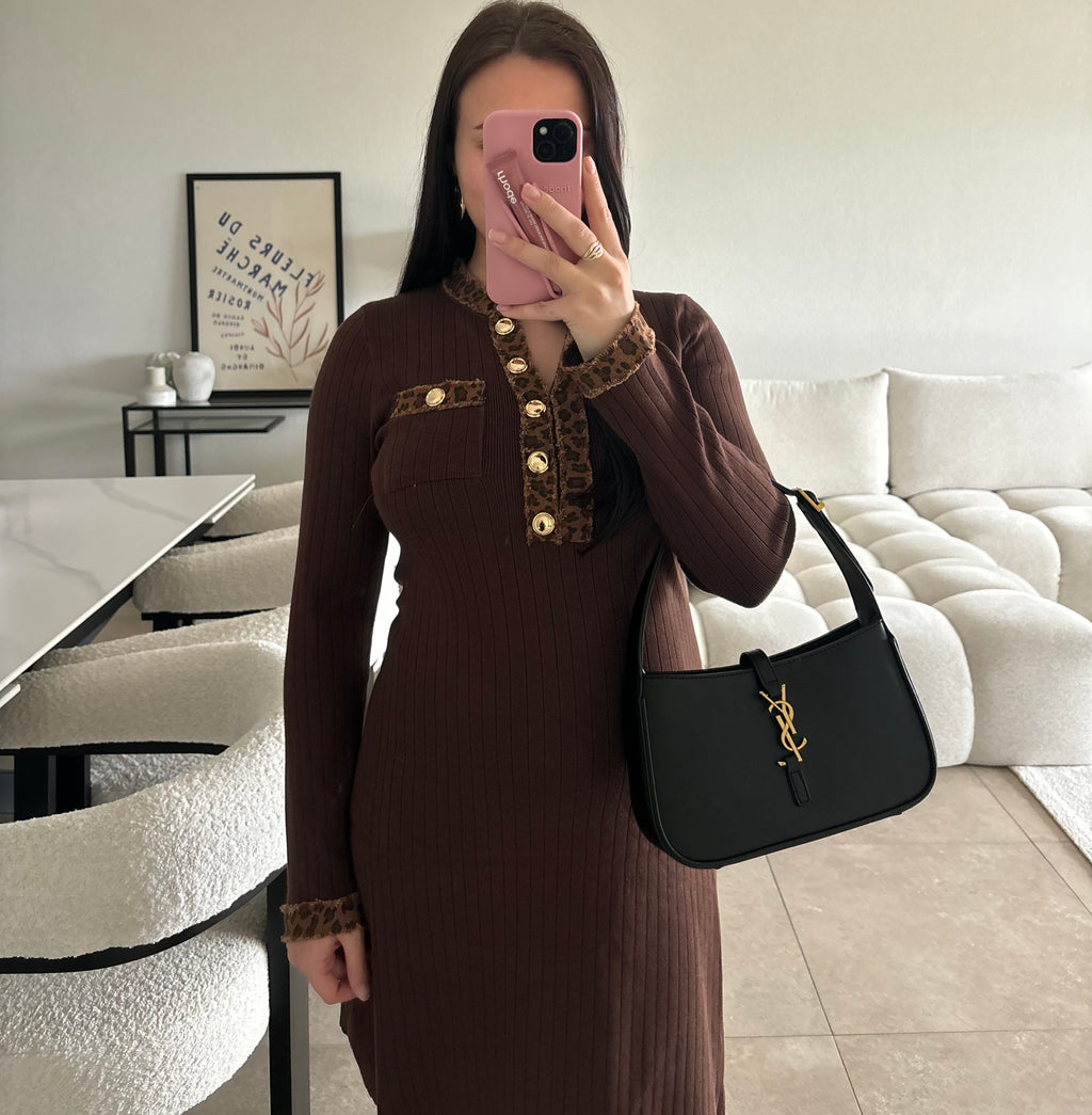 Robe marron taille unique