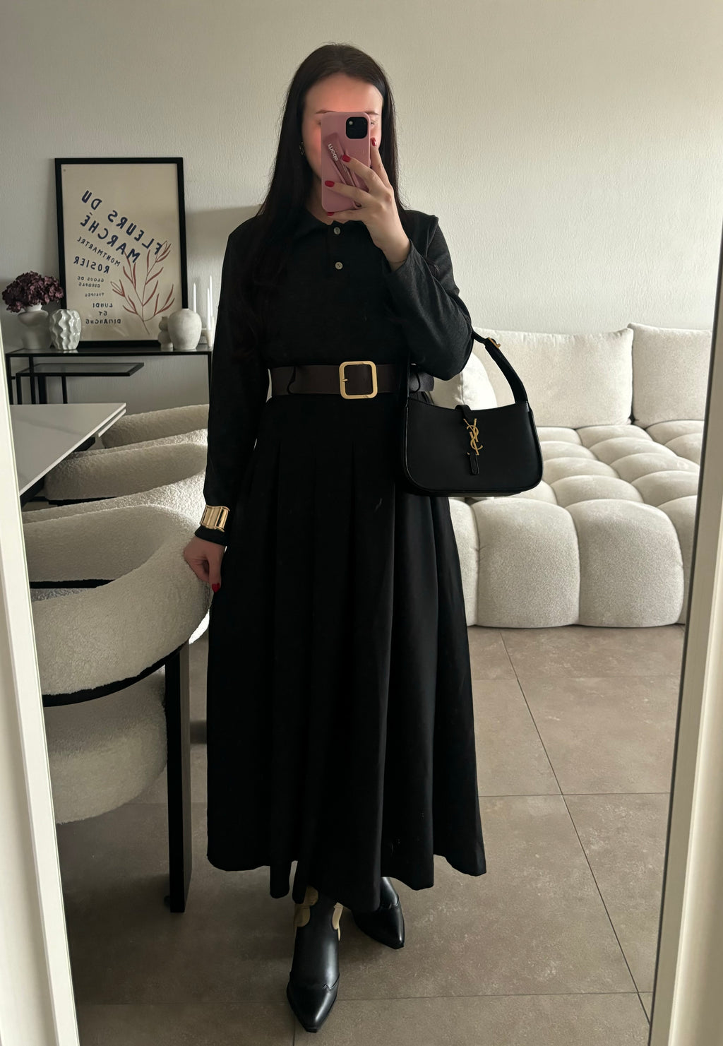 Robe avec ceinture taille unique
