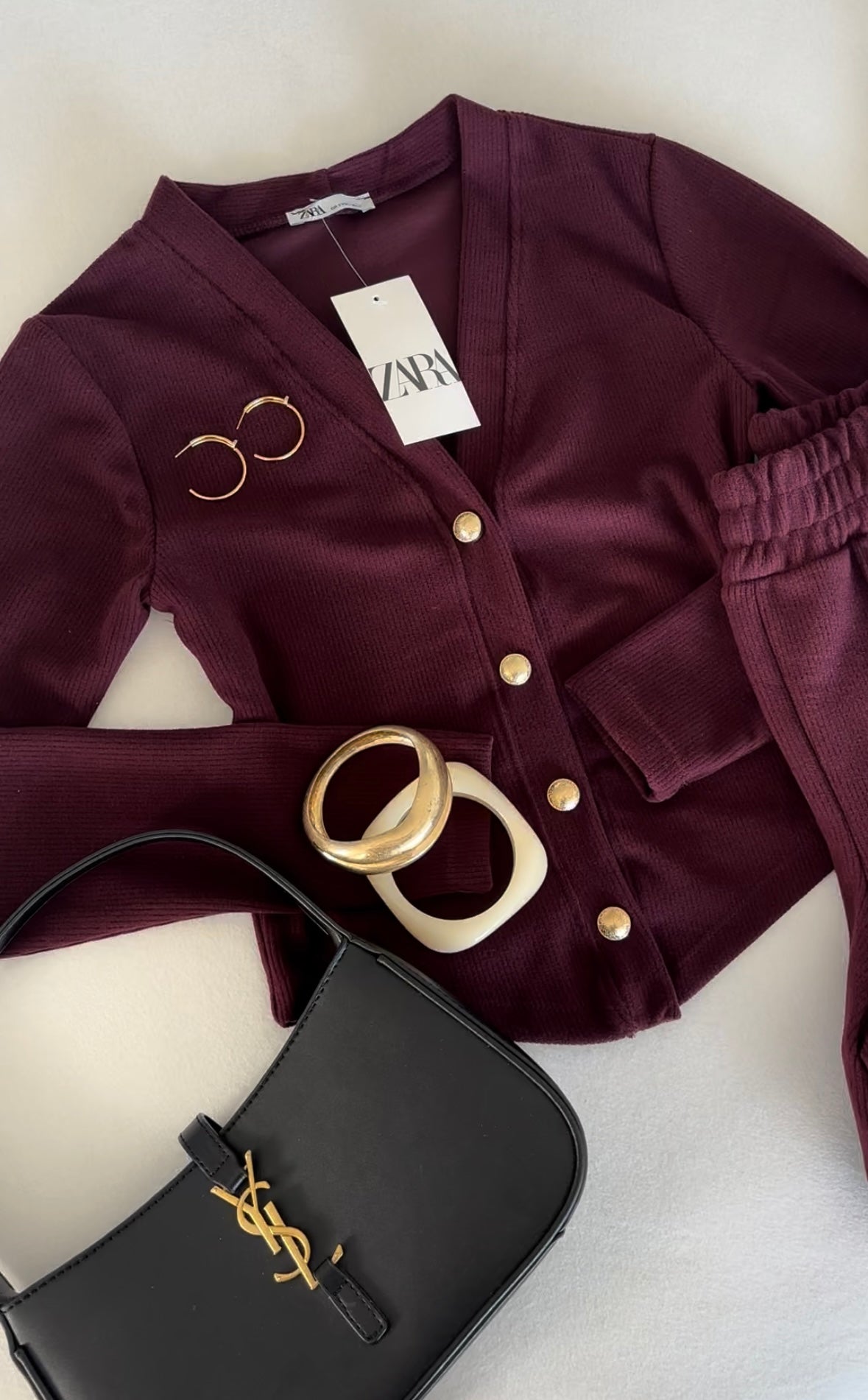 Ensemble bordeaux ZARA taille S