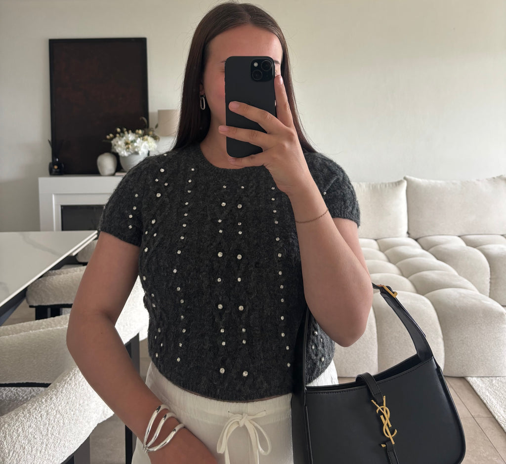Haut avec strass Zara taille S