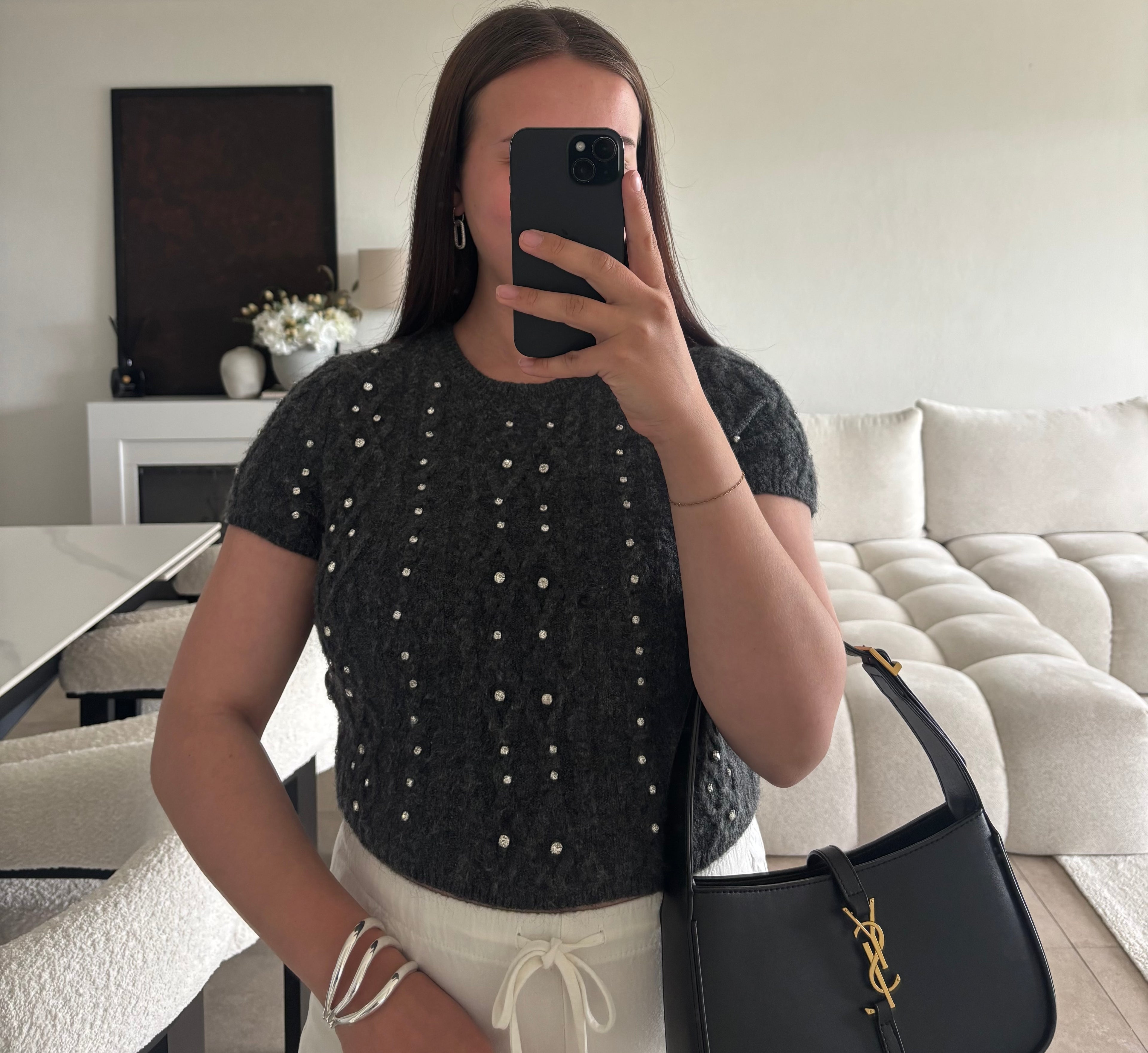 Haut avec strass Zara taille S