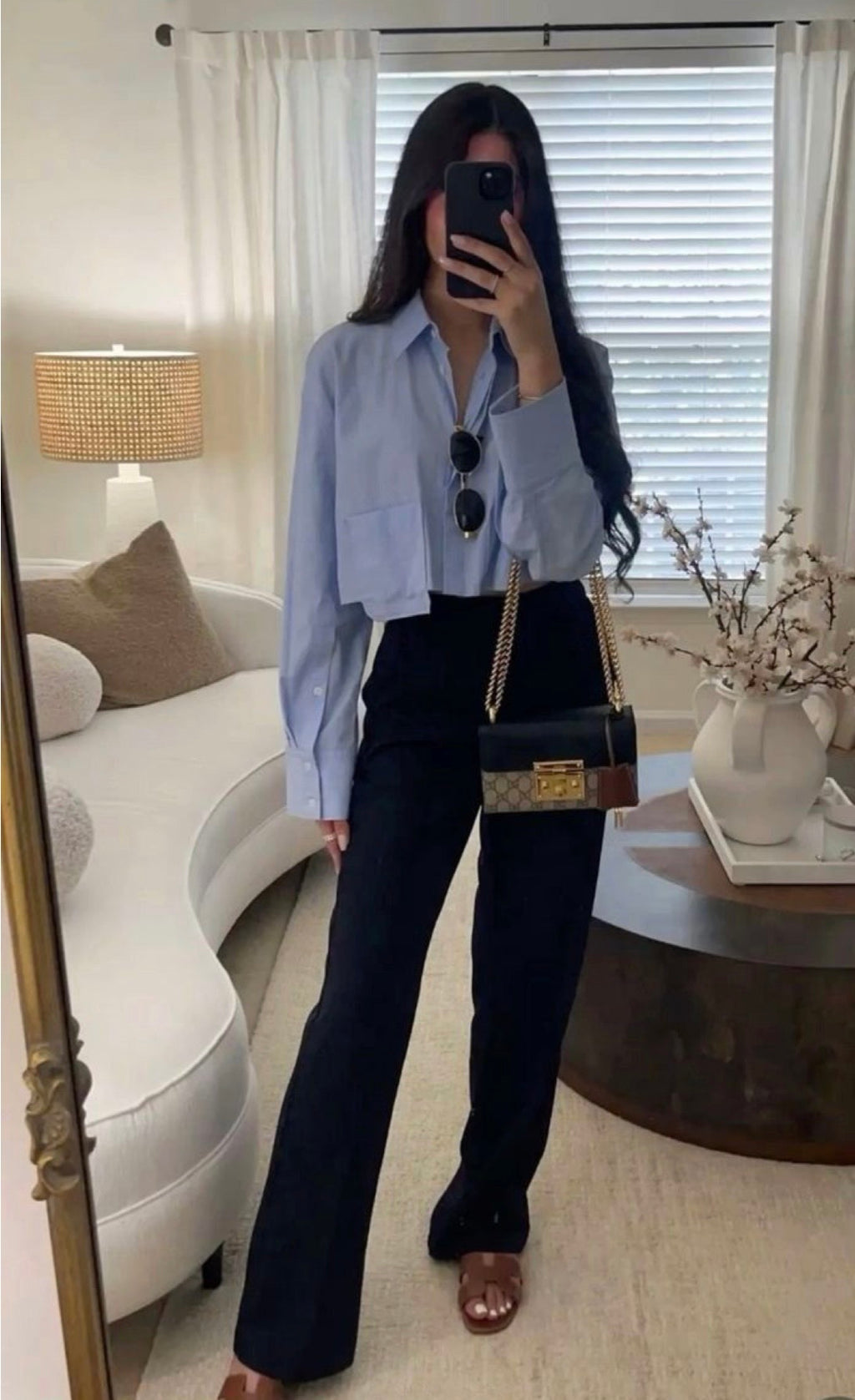 Pantalon bleu foncé Zara taille XS
