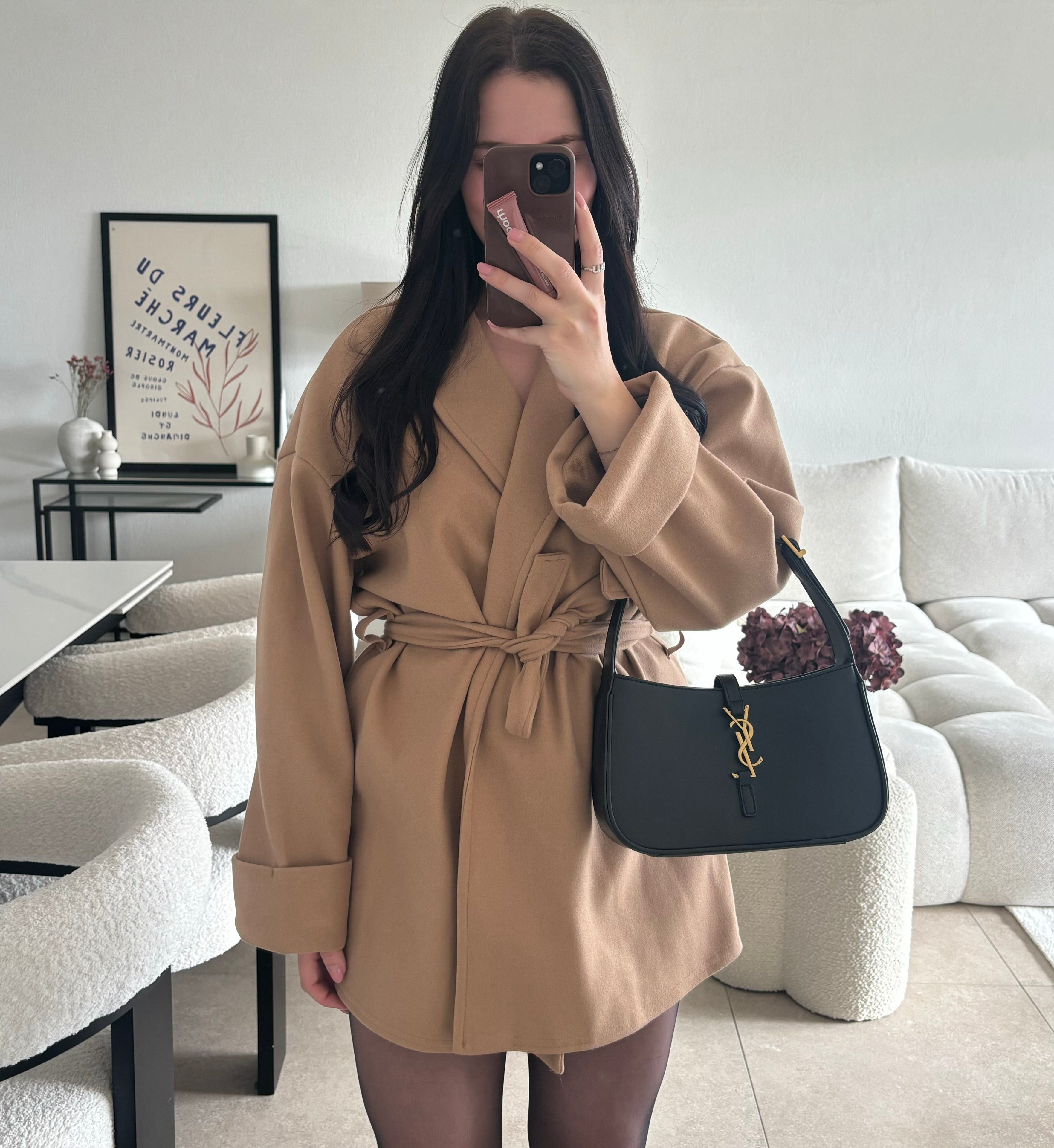 Manteau avec ceinture taille unique