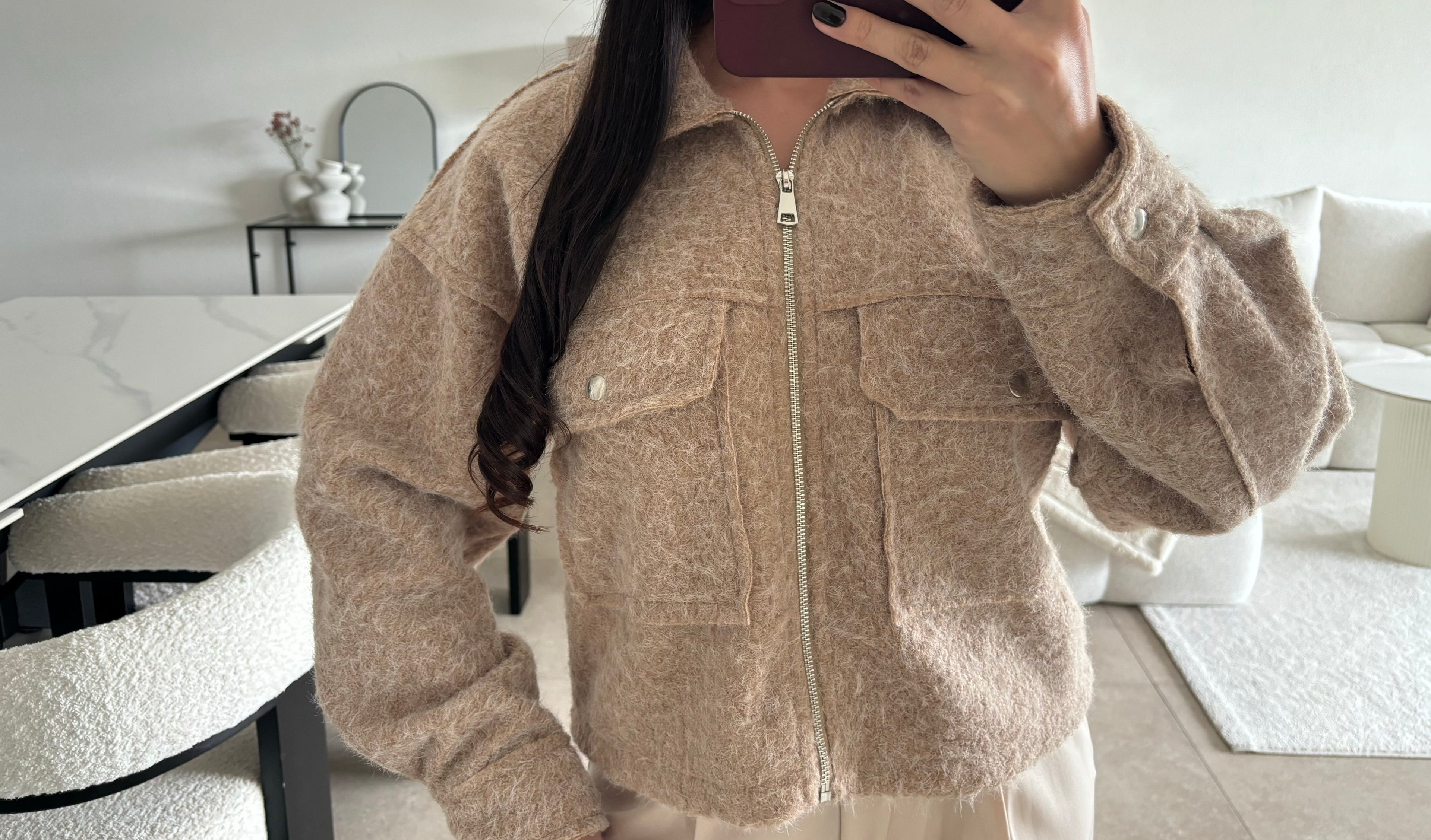 Veste style « laine » taille unique