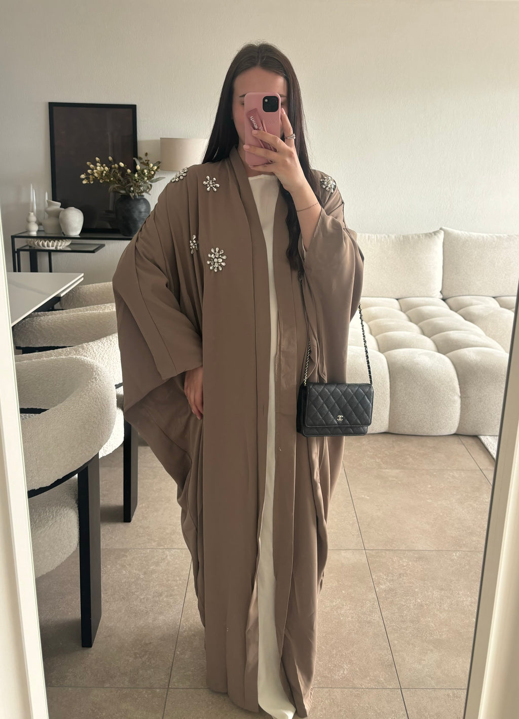 Kimono brun/beige taille unique