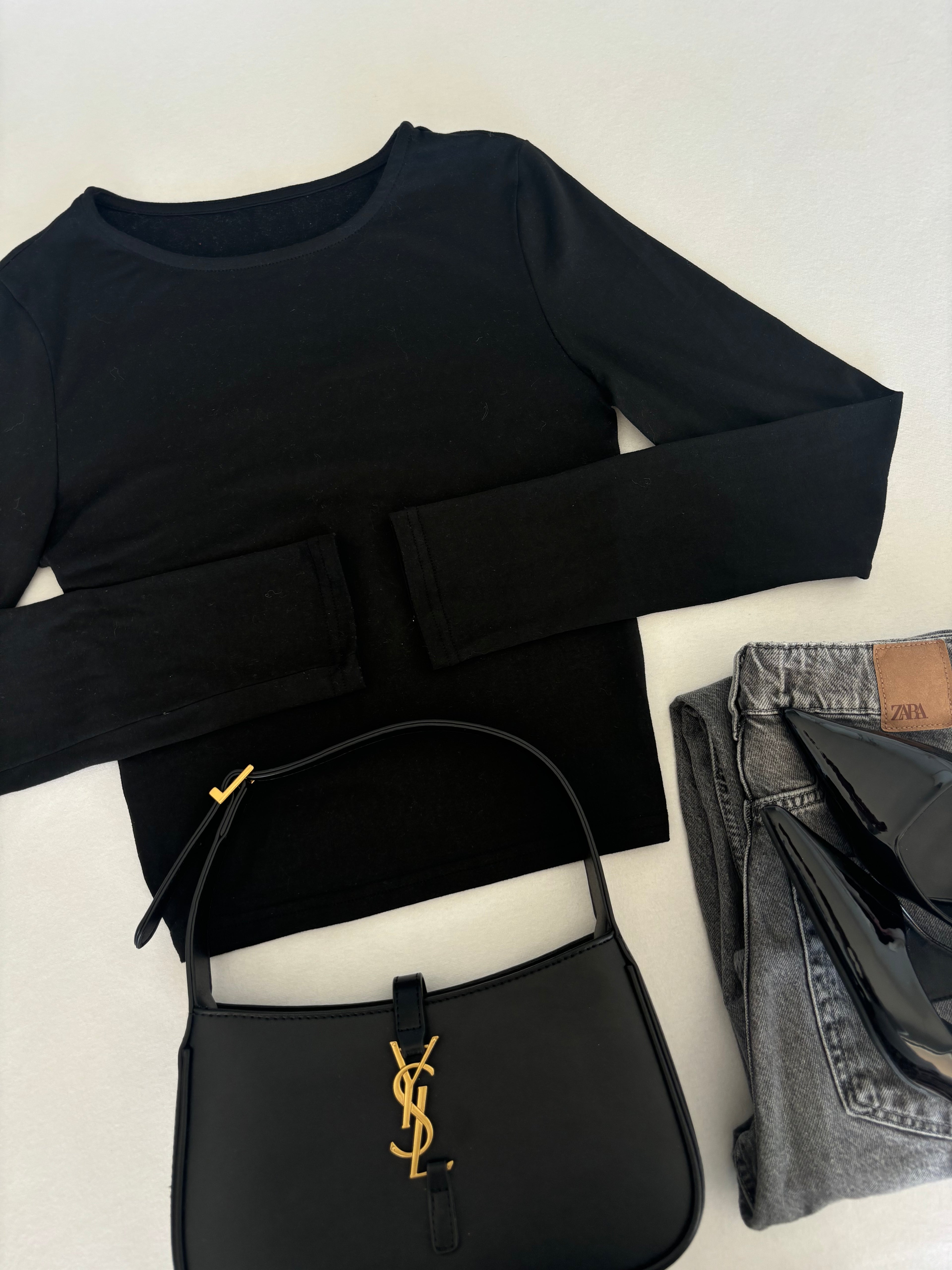 Haut noir basic taille S/M