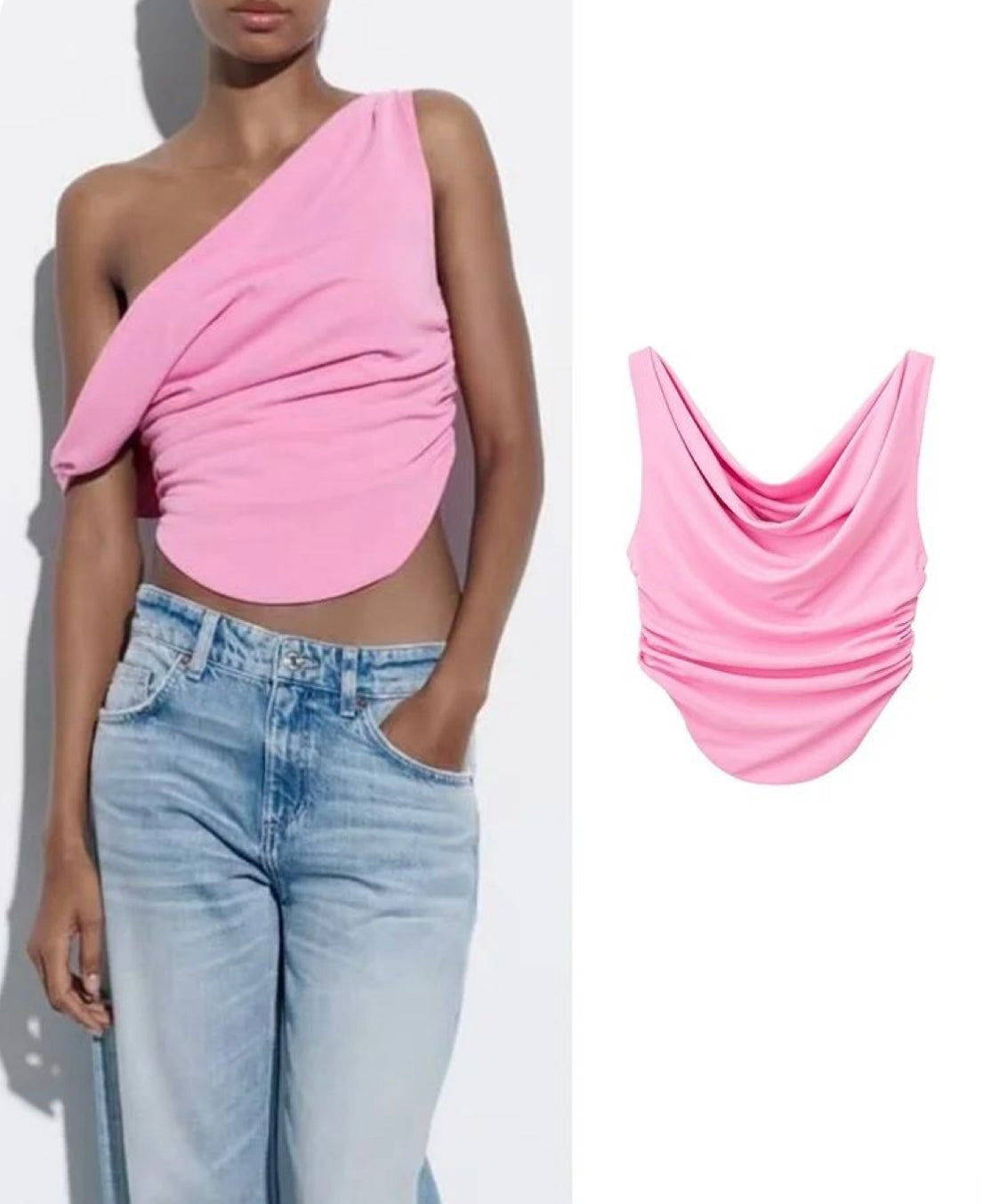 Haut asymétrique Zara taille S