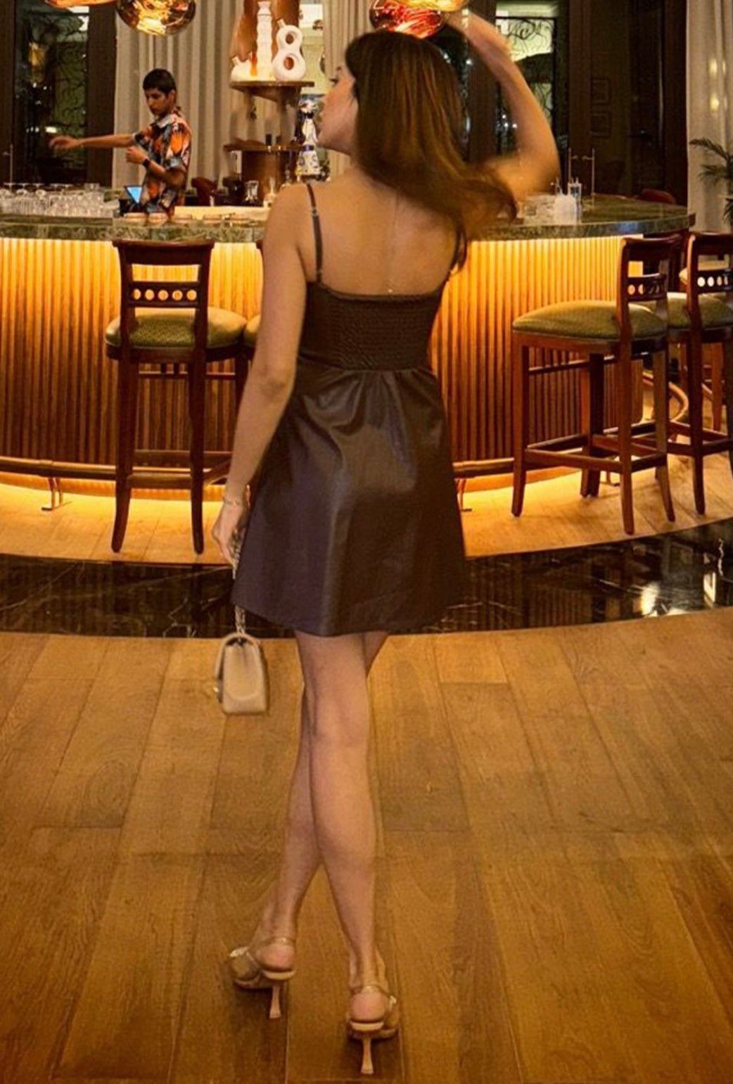 Robe marron BERSHKA taille M