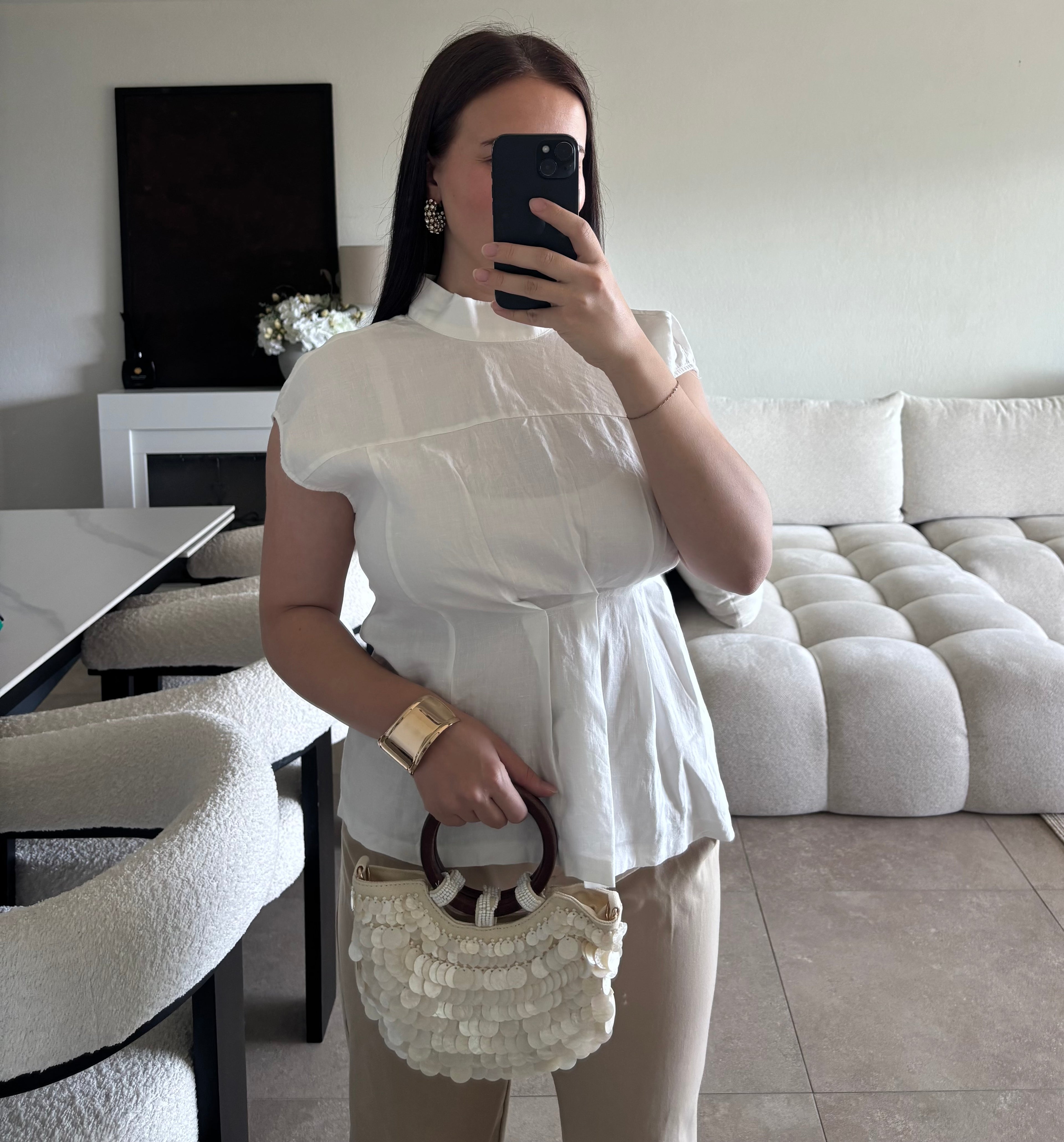 Blouse en lin Zara taille S