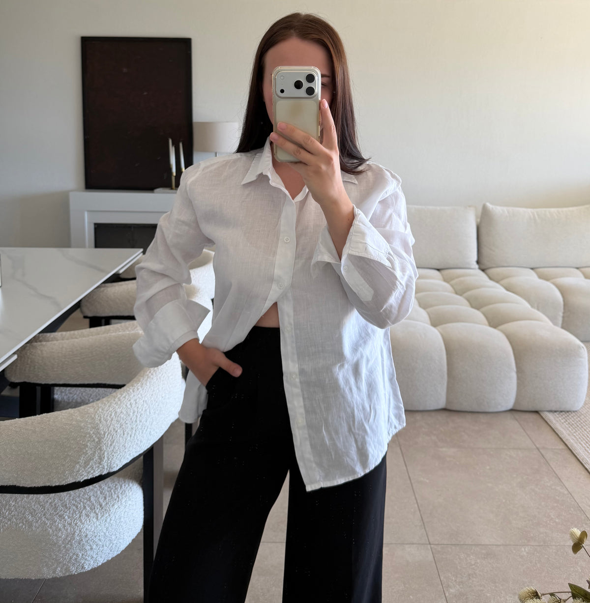Chemise en lin taille M/L