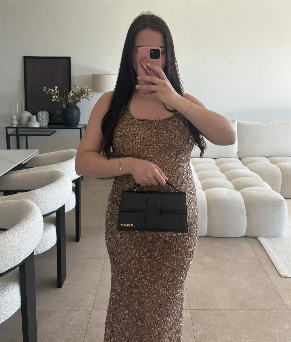 Robe à sequins doublée taille S/M