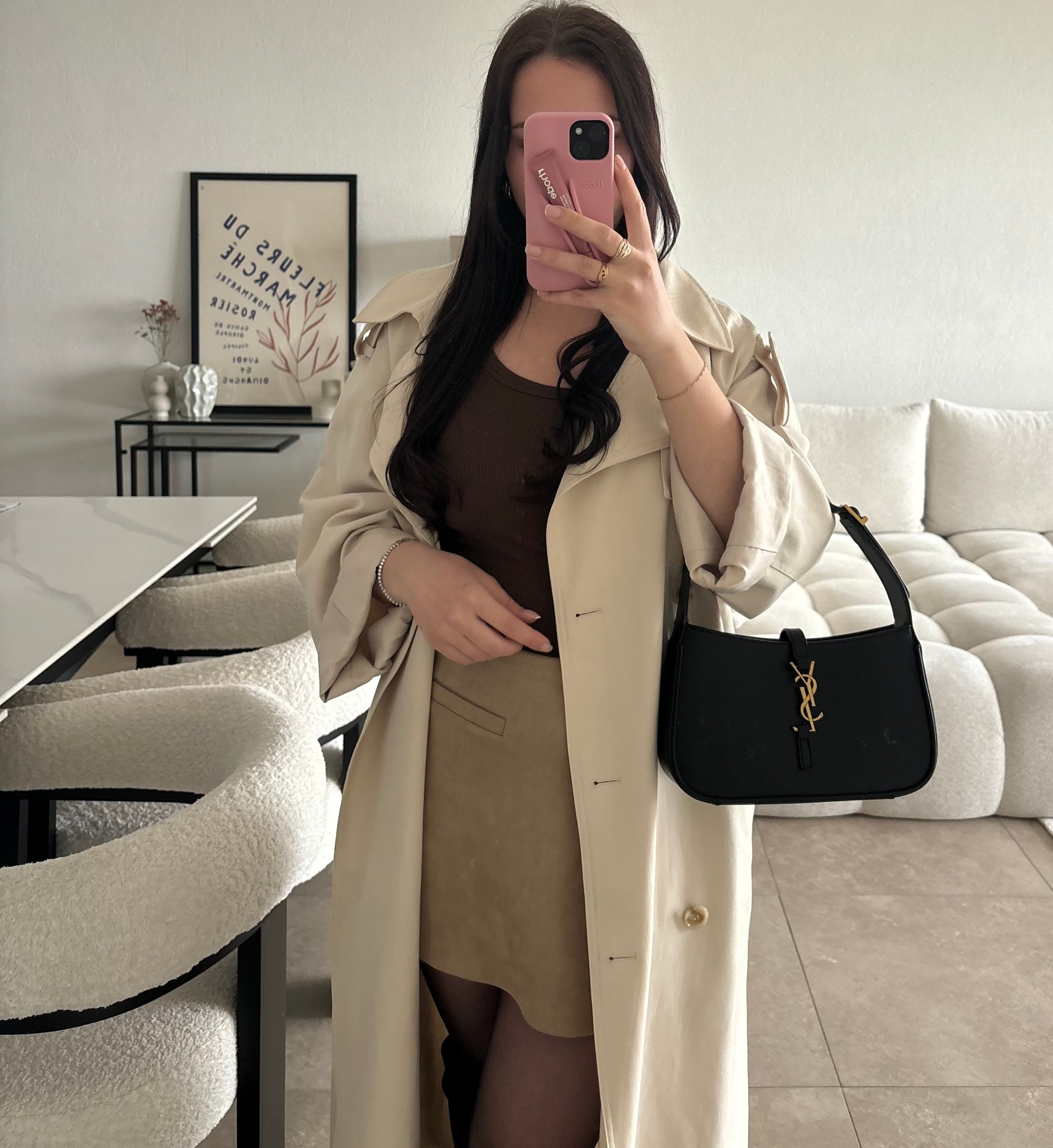 Jupe en daim taille M/L