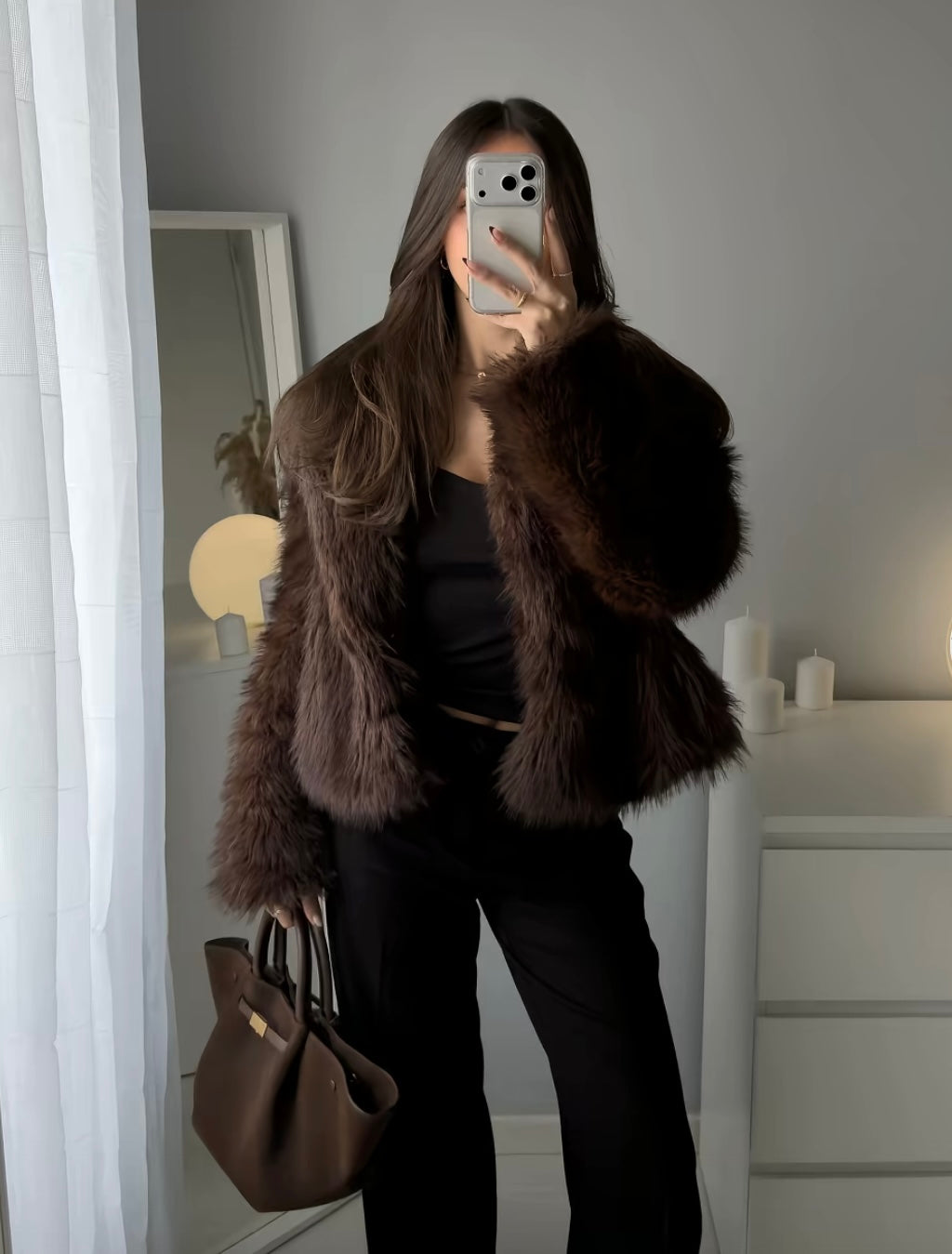 Veste en fourrure taille unique