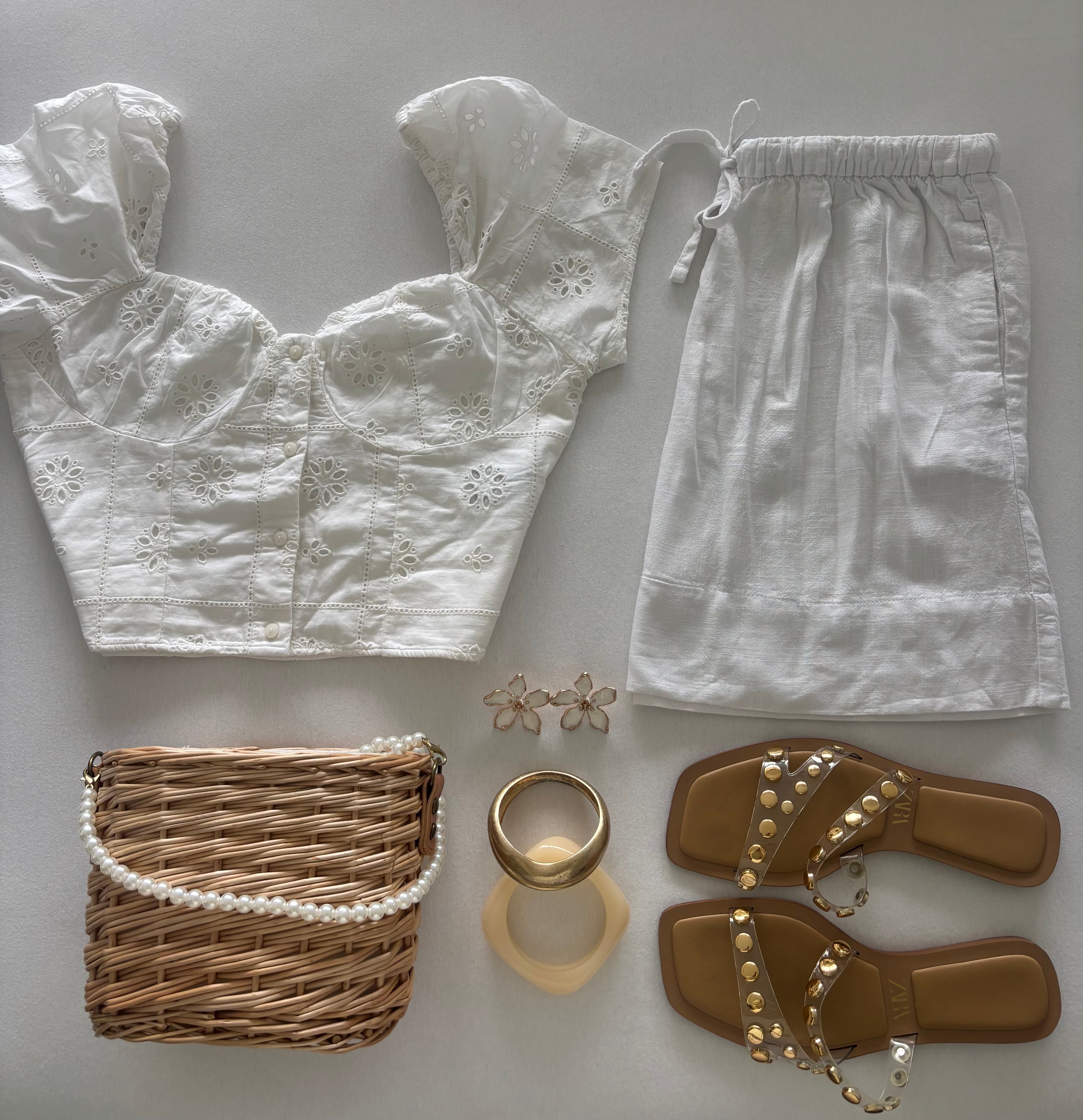 Jupe en lin&viscose H&M taille S