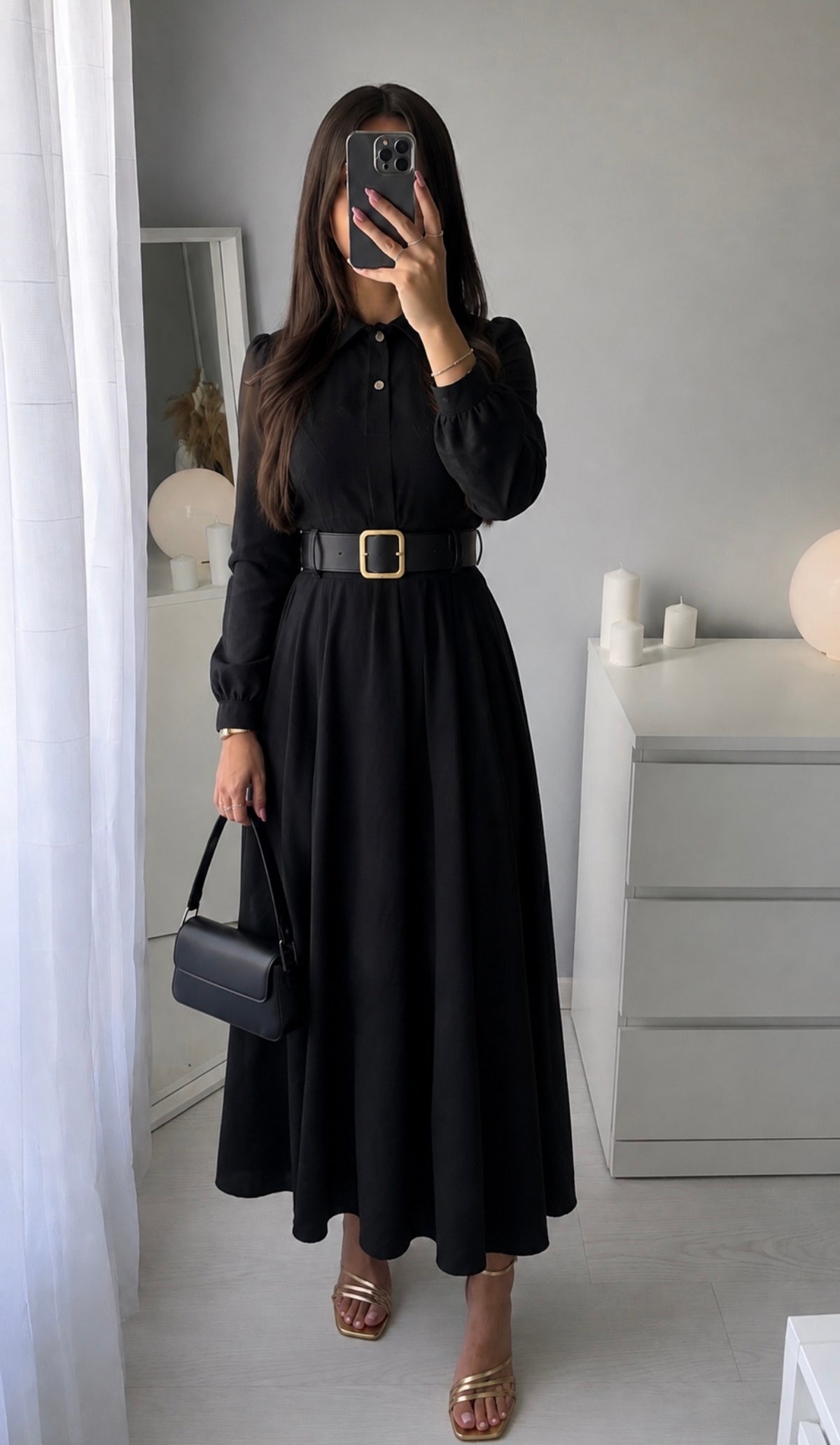 Robe avec ceinture taille unique