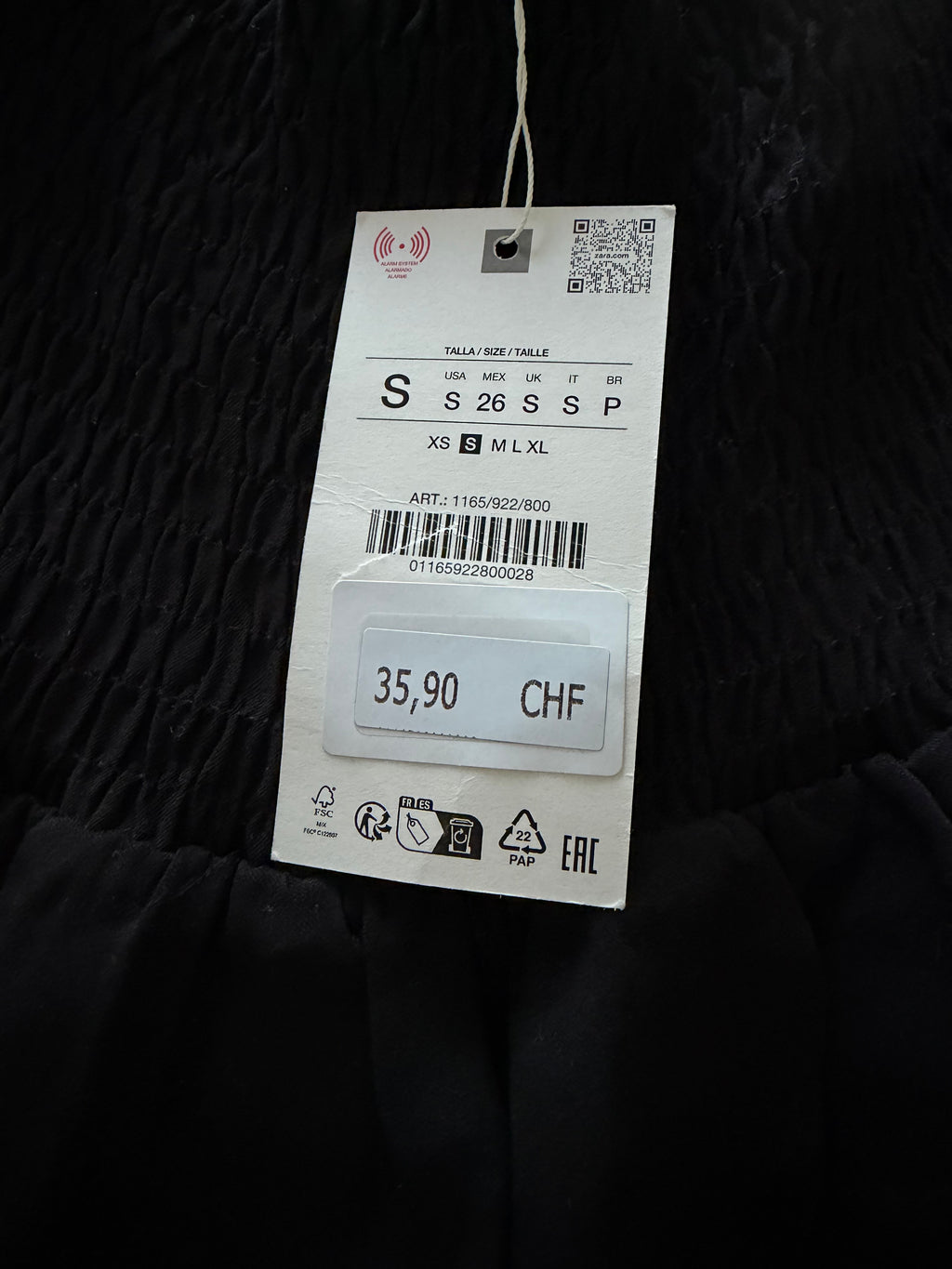 Jupe Zara avec short intégré taille S (neuve)