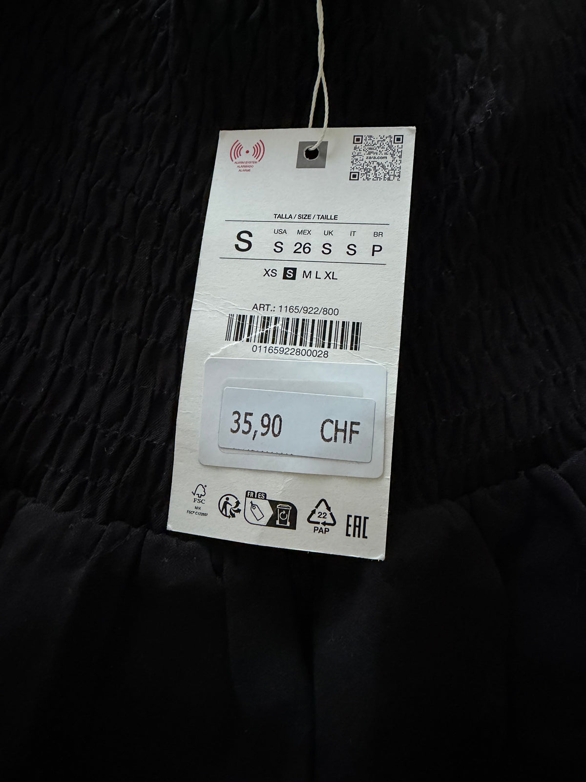 Jupe Zara avec short intégré taille S (neuve)
