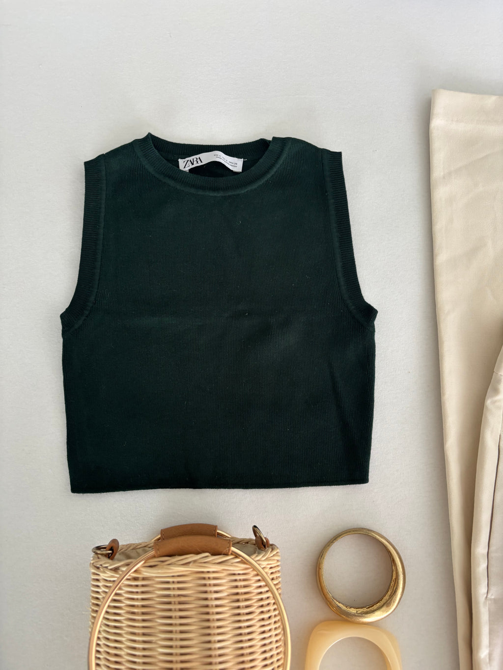 Haut vert foncé Zara taille S