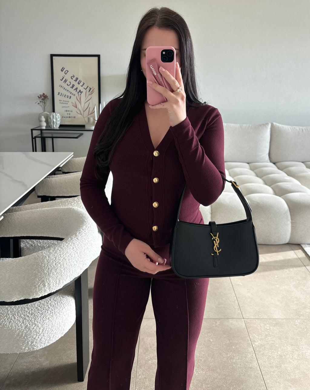 Ensemble bordeaux ZARA taille S