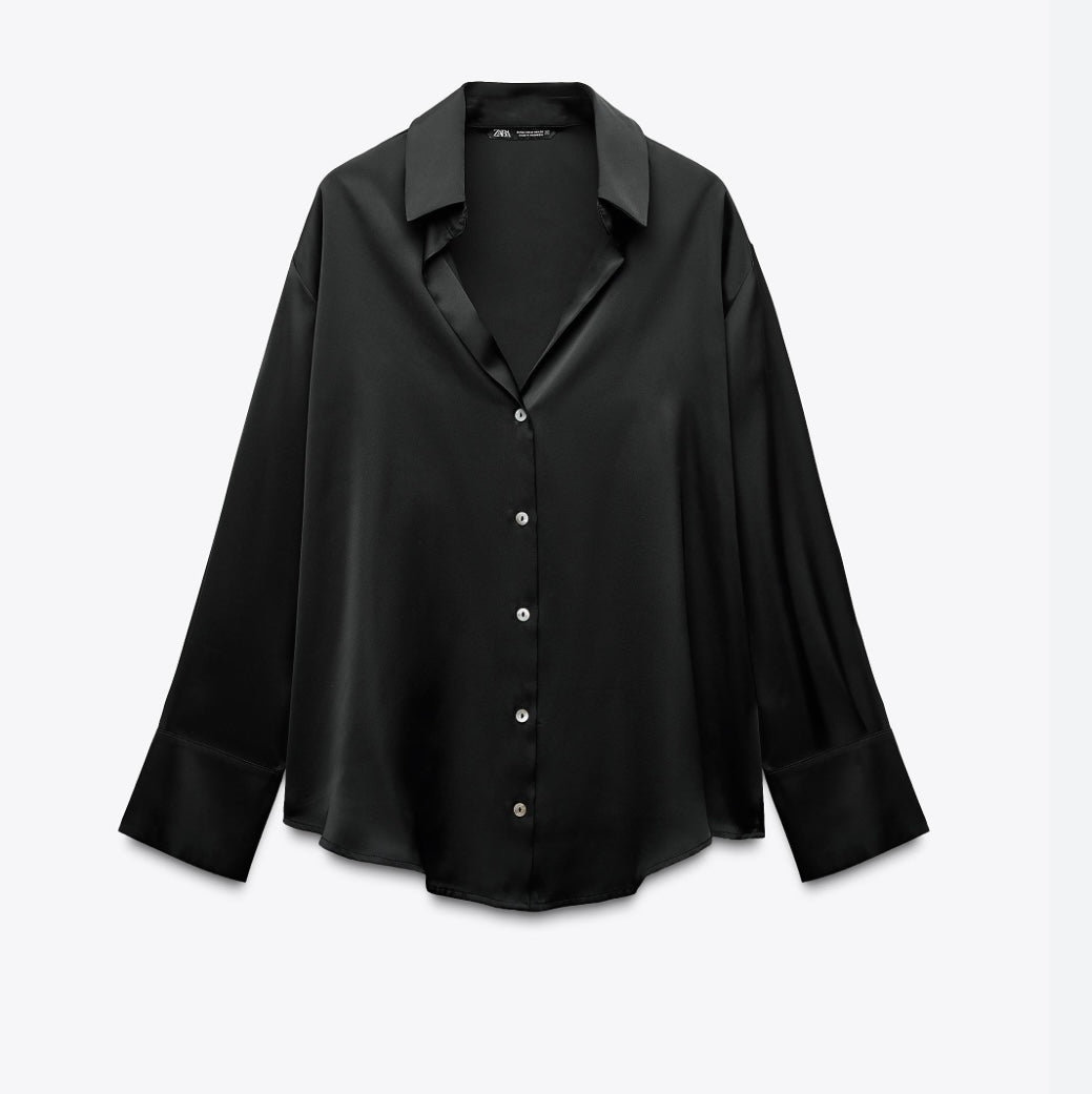 Blouse satinée Zara taille S
