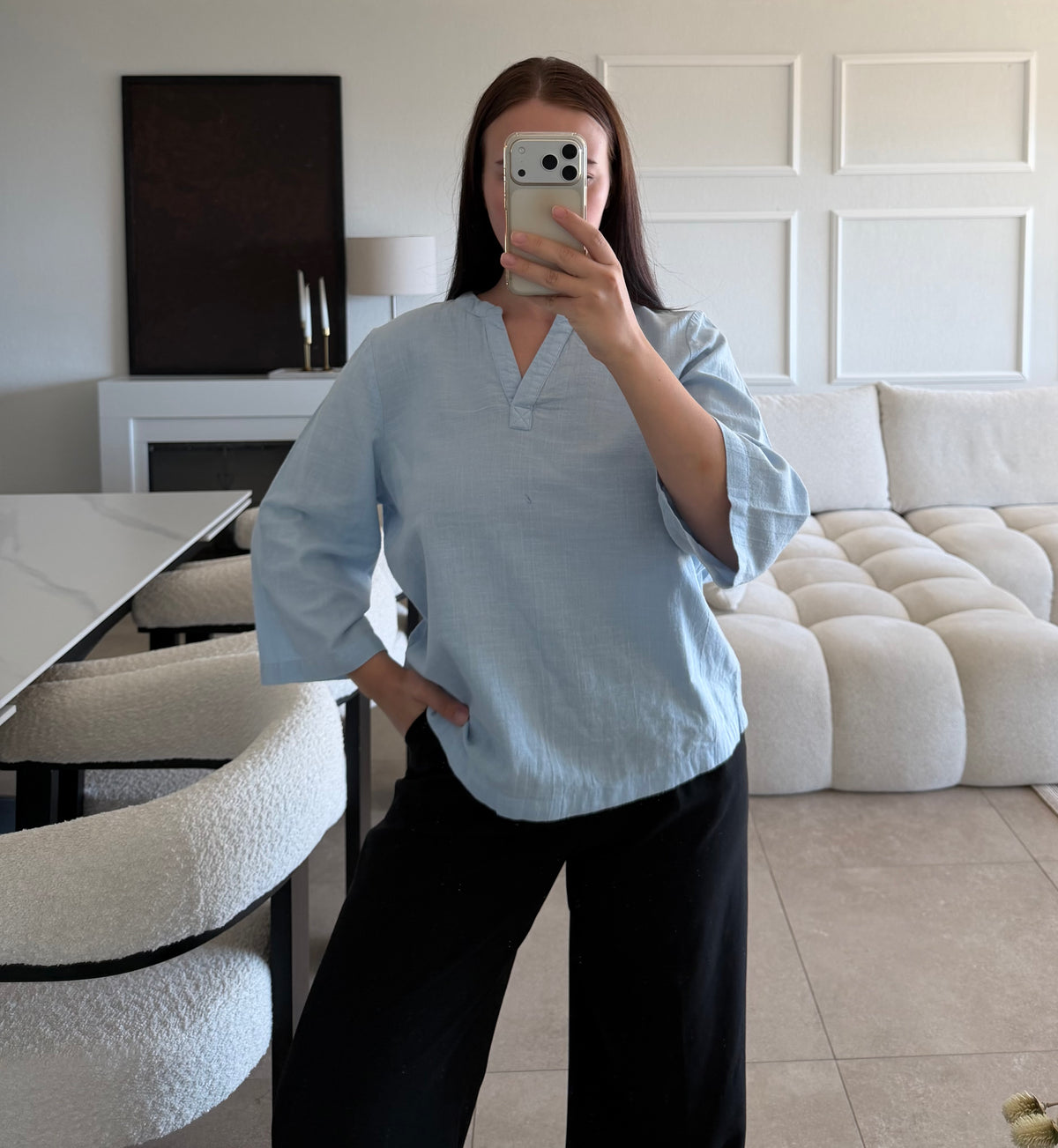 Blouse lin taille unique