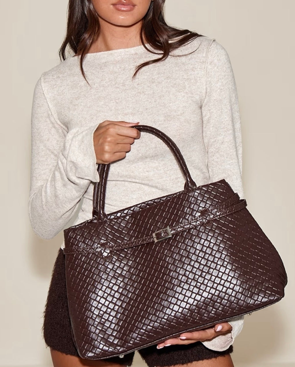 Sac à main marron