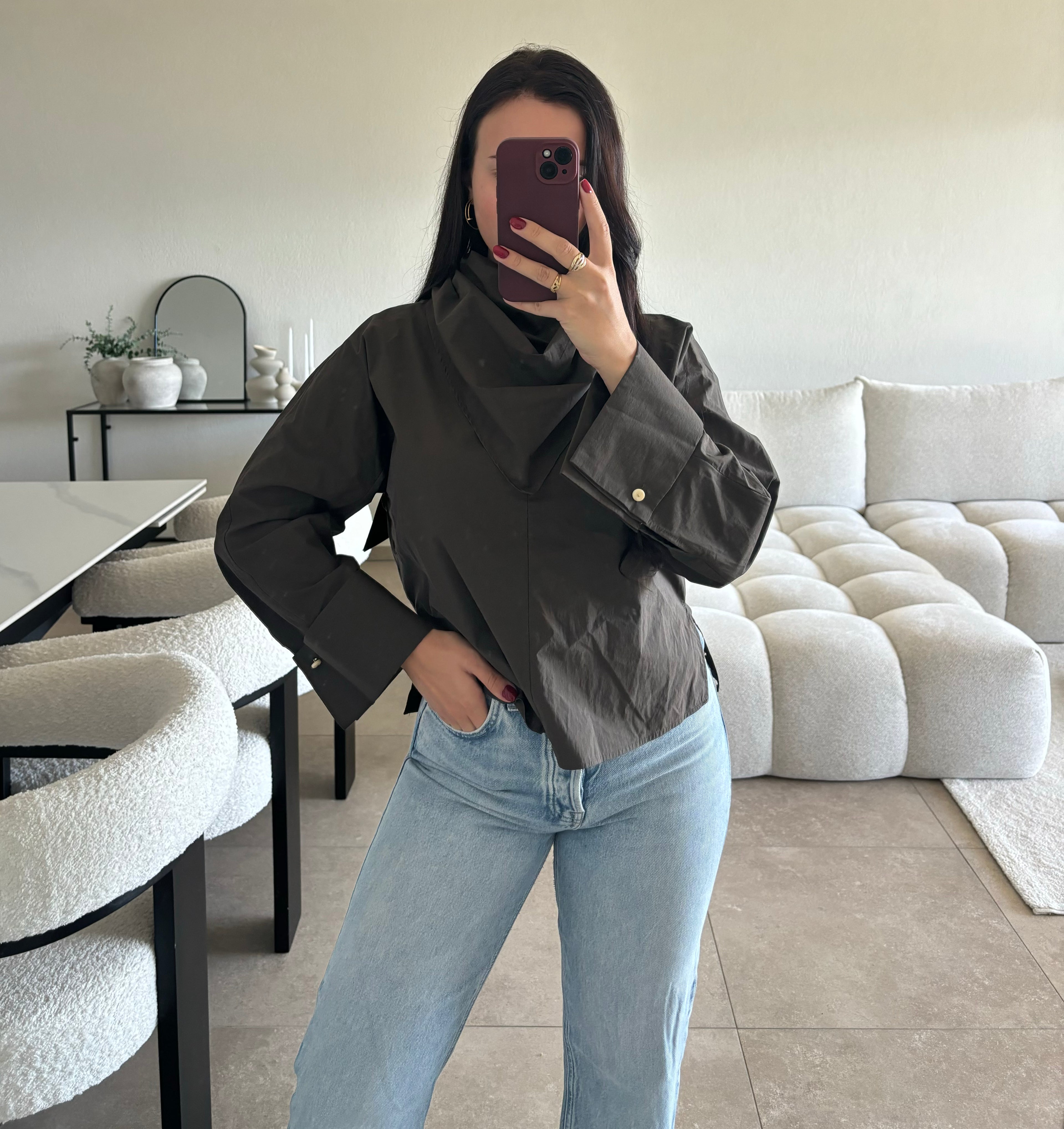 Blouse ZARA avec foulard taille XS (peut aller pour un S/M)